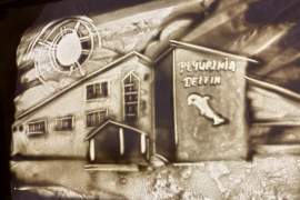 pokaz rysowania piaskiem